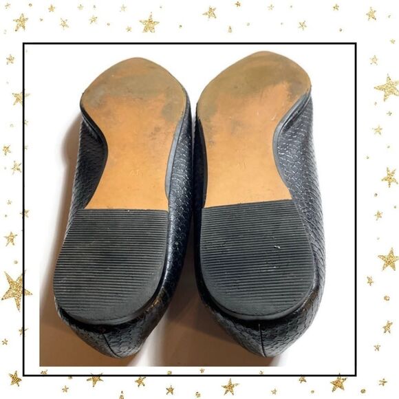H&M Black Snake Slip-on Pointed Toe Flats 9.5 - Picture 5 of 5